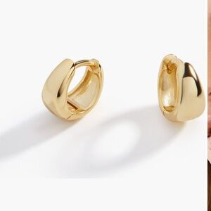 Mint&Lily Teardrop Huggie Hoop Earrings 18k gold over sterling silver